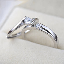 Load image into Gallery viewer, Silver Couple Ring Silver Rings for Couple on Anniversary