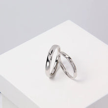 Load image into Gallery viewer, Silver Couple Ring Silver Rings for Couple on Anniversary
