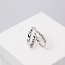 Load image into Gallery viewer, Silver Couple Ring Silver Rings for Couple on Anniversary
