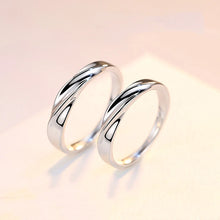 Load image into Gallery viewer, Silver Couples Rings Silver Gift For Couples on Anniversary