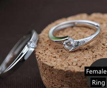 Load image into Gallery viewer, Silver Couple Ring Silver Rings for Couple on Anniversary