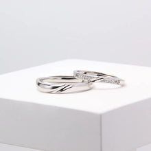Load image into Gallery viewer, Silver Couple Ring Silver Rings for Couple on Anniversary