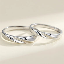 Load image into Gallery viewer, Silver Couples Rings Silver Gift For Couples on Anniversary