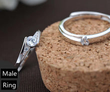 Load image into Gallery viewer, Silver Couple Ring Silver Rings for Couple on Anniversary