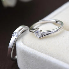 Load image into Gallery viewer, Silver Couple Ring Silver Rings for Couple on Anniversary