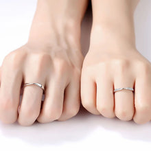 Load image into Gallery viewer, Silver Couple Rings Silver Ring For Couples on Anniversary