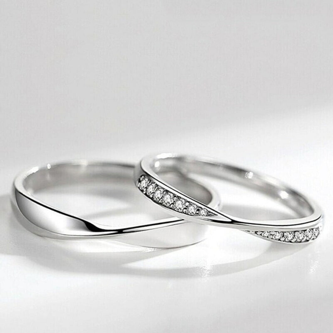 Silver Couple Rings Silver Ring For Couples on Anniversary