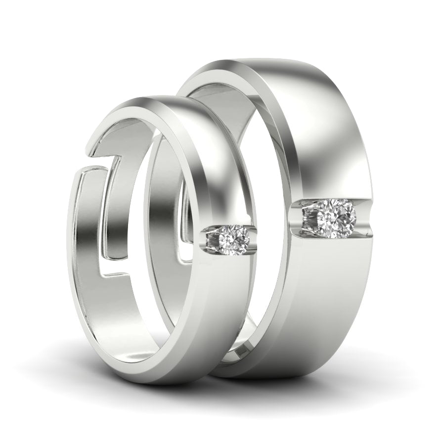 Silver Couple Rings Silver Ring for Couples on Anniversary