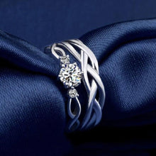 Load image into Gallery viewer, Silver Couple Rings Silver Ring For Couple on Anniversary