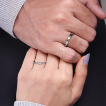 Load image into Gallery viewer, Silver Couples Rings silver Gift for Couples on Anniversary
