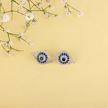 Load image into Gallery viewer, Silver Earrings For Girls Evil Eye Earring studs
