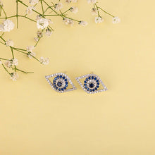 Load image into Gallery viewer, Silver Earrings For Girls Evil Eye Earring studs