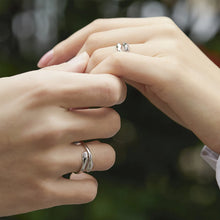Load image into Gallery viewer, Silver Couple Rings Silver Hug Ring For Couples