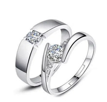 Load image into Gallery viewer, Silver Couple Ring Silver Rings For Couples on Anniversary