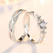Load image into Gallery viewer, Silver Couple Rings Silver Ring For Couple on Anniversary