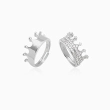 Load image into Gallery viewer, Silver Couple Ring Silver Rings for Couple on Anniversary