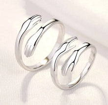 Load image into Gallery viewer, Silver Couple Rings Silver Hug Ring For Couples