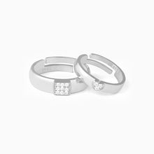 Load image into Gallery viewer, Silver Couple Rings Silver Ring for Couples on Anniversary
