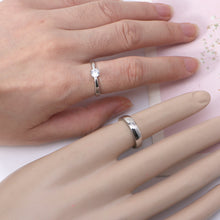 Load image into Gallery viewer, Silver Couple Rings Silver Ring For Couple on Anniversary