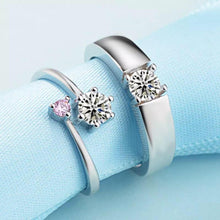 Load image into Gallery viewer, Silver Couple Rings Silver Ring For Couple on Anniversary