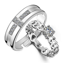Load image into Gallery viewer, Silver Couple Rings Silver Ring For Couple on Anniversary