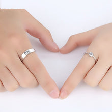 Load image into Gallery viewer, Silver Couple Rings Silver Ring for couples on Anniversary
