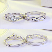 Load image into Gallery viewer, Silver Couple Rings Silver Ring For Couple on Anniversary