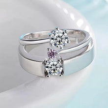 Load image into Gallery viewer, Silver Couple Rings Silver Ring For Couple on Anniversary