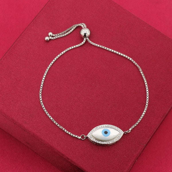 Silver Bracelet For women and Girls Silver Evil Eye Bracelet