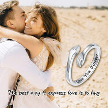 Load image into Gallery viewer, Silver Hug Ring For Girls and Women Silver Ring
