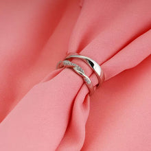 Load image into Gallery viewer, Silver Couple Ring Silver Ring for Couples on Anniversary