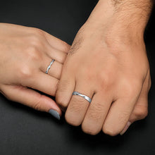 Load image into Gallery viewer, Silver Couple Ring Silver Ring for Couples on Anniversary