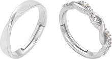 Load image into Gallery viewer, Silver Couple Ring Silver Ring for Couples on Anniversary