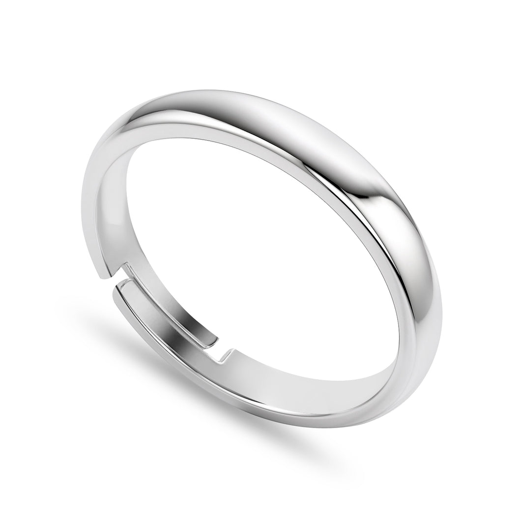 Silver Ring For Men and Boys Plain Silver Band