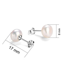 Load image into Gallery viewer, Silver Earrings for girls and Women Pearl Earring