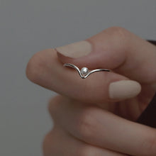Load image into Gallery viewer, Silver Ring For Girls and Women Pearl Ring