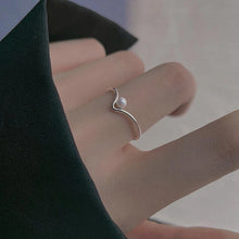 Load image into Gallery viewer, Silver Ring For Girls and Women Pearl Ring
