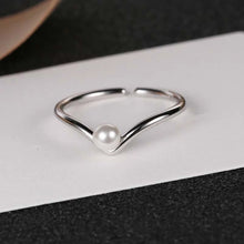 Load image into Gallery viewer, Silver Ring For Girls and Women Pearl Ring
