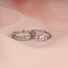 Load image into Gallery viewer, Silver Couple Rings Silver Ring For Couple on Anniversary