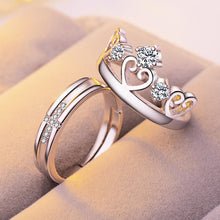 Load image into Gallery viewer, Silver Couple Rings Silver Ring For Couple on Anniversary