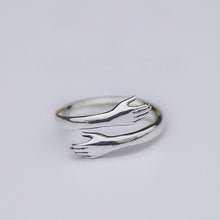 Load image into Gallery viewer, Silver Hug Ring For Girls and Women Silver Ring