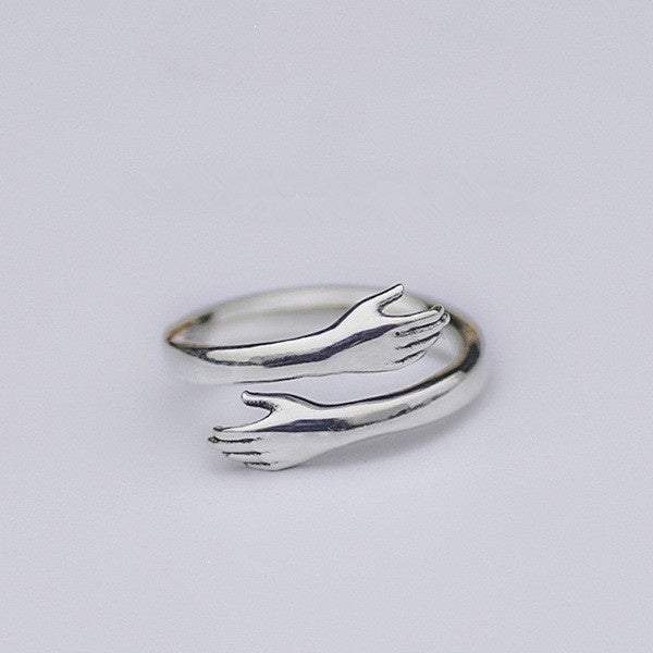 Silver Hug Ring For Girls and Women Silver Ring