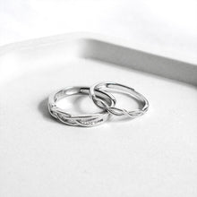 Load image into Gallery viewer, Silver Couple Ring Silver Ring for Couples on Anniversary