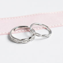 Load image into Gallery viewer, Silver Couple Ring Silver Ring for Couples on Anniversary