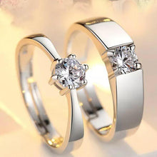 Load image into Gallery viewer, Silver Couple Rings Silver Ring for couples on Anniversary
