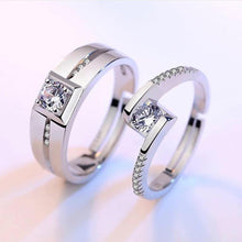 Load image into Gallery viewer, Silver Couple Rings Silver Rings for Couples on Anniversary
