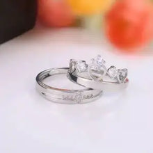 Load image into Gallery viewer, Silver Couple Rings Silver Ring For Couple on Anniversary