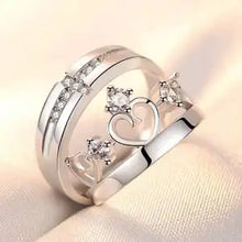 Load image into Gallery viewer, Silver Couple Rings Silver Ring For Couple on Anniversary