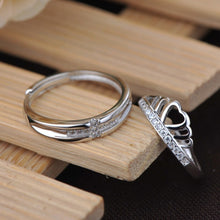 Load image into Gallery viewer, Silver Couple Rings Silver Ring for Couples on Anniversary