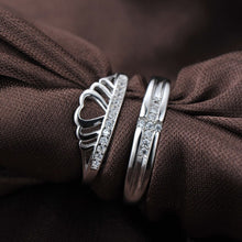 Load image into Gallery viewer, Silver Couple Rings Silver Ring for Couples on Anniversary